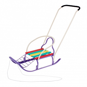 Санки Вятские-4 фиолетовые со съемным толкателем (Усть-Люга, 87606)